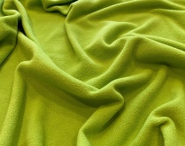 Ткань флис зелёный Жасмин Spun Bio Wash южнокорейский от 220 г/м2